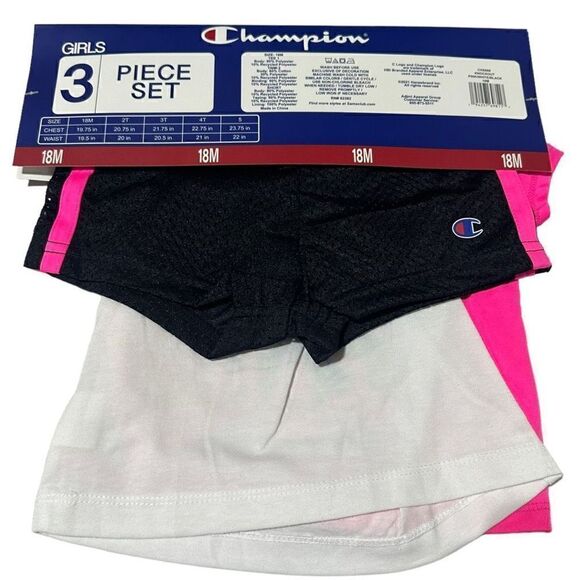 Champion Toddler Girls 3 Piece Active Set Size 18M - Picture 5 of 9